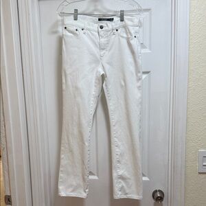 Ralph Lauren Women's White Classic Straight Leg Jeans Size 6 Petite